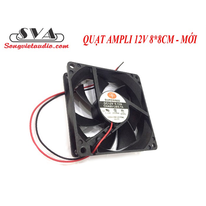 QUẠT TẢN NHIỆT AMPLI 12V 8*8CM (MỚI) - 1 CÁI