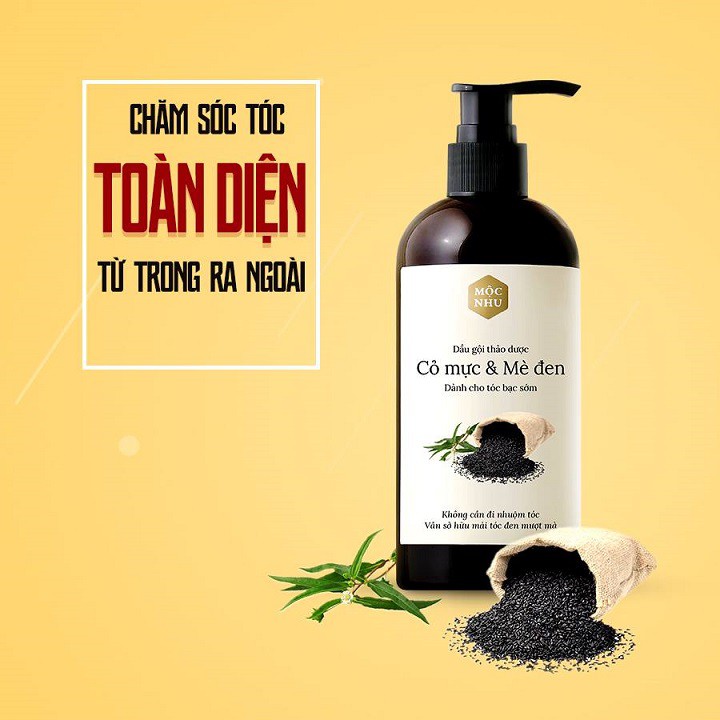 Dầu gội Cỏ Mực Mộc Nhu 300ml phủ đen mái tóc bạc | BigBuy360 - bigbuy360.vn