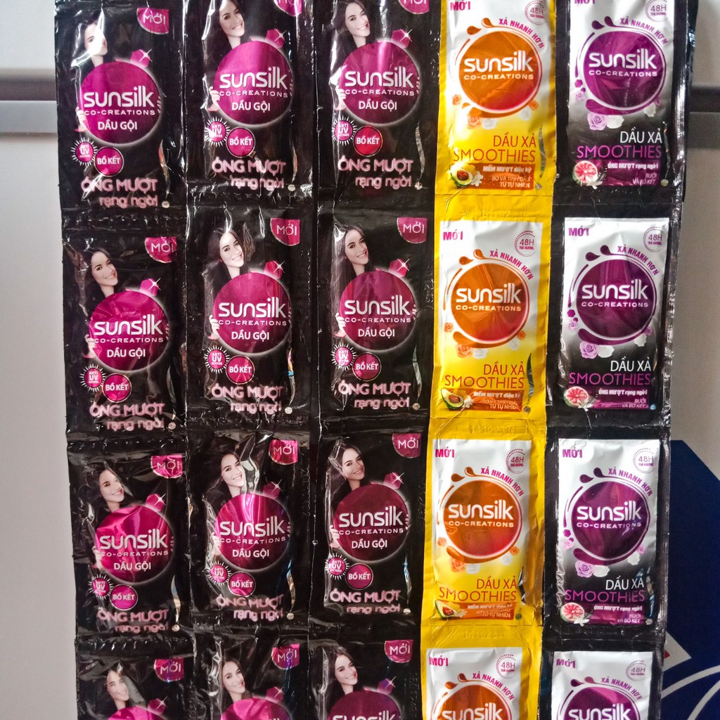 Dây 12 gói dầu gội hoặc dầu xả Sunsilk nhiều hương (6g/gói)