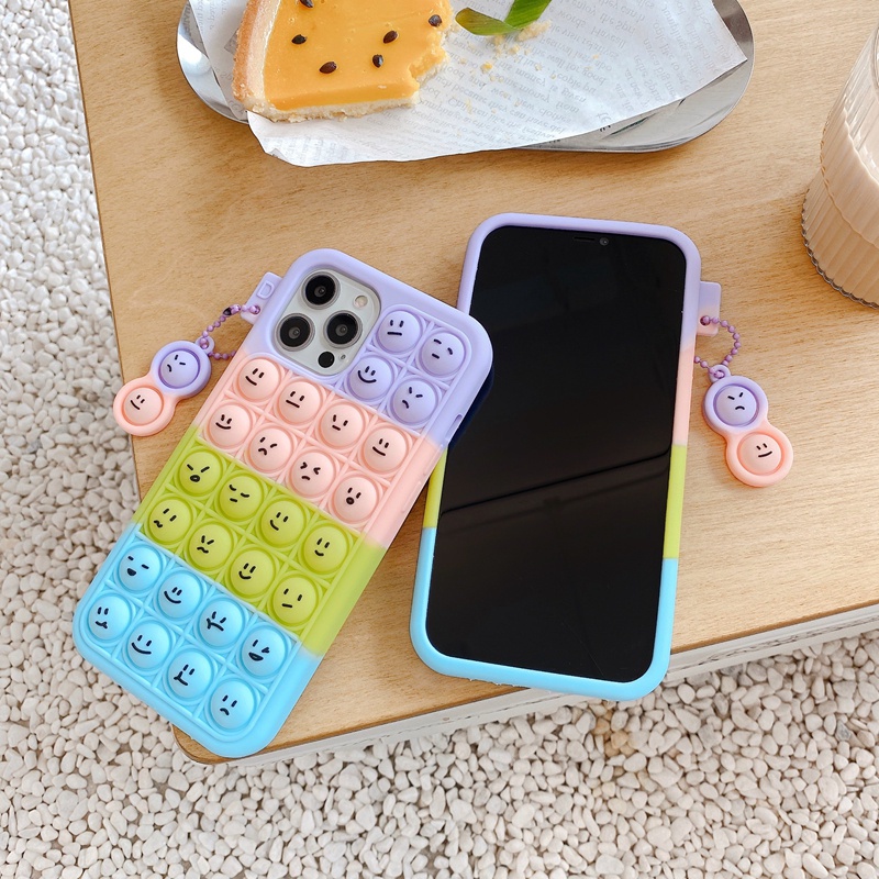 Ốp Điện Thoại Tpu Dẻo In Hình Đồ Chơi pop it Đẩy Bong Bóng iphone 15 14 13 12 11 pro max mini x xs max xr 7 8 6 6s plus