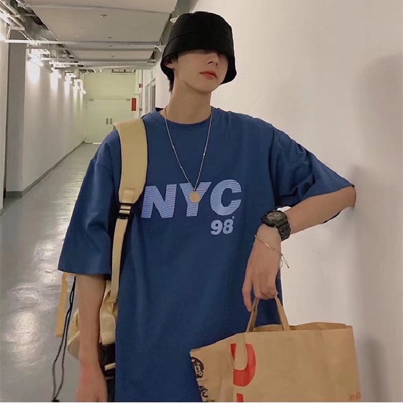 Áo Thun Tay Ngắn Dáng Rộng In Chữ Phong Cách Hip Hop Nhật Bản Thời Trang Mùa Hè Cho Nam Cỡ M-5XL