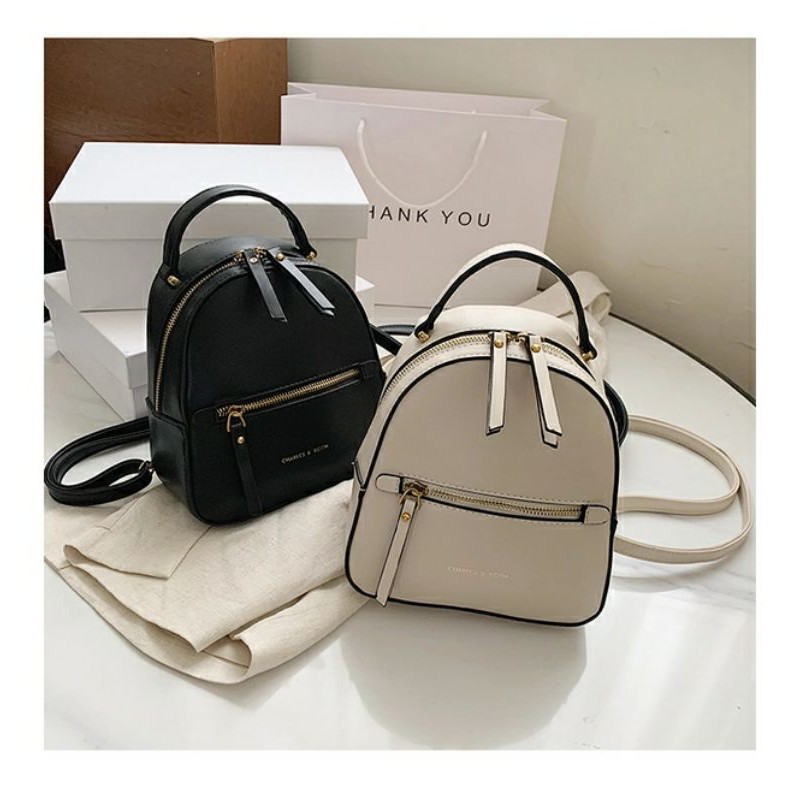 BALO MINI THỜI TRANG, BALO DA KHÓA NGANG BL1520