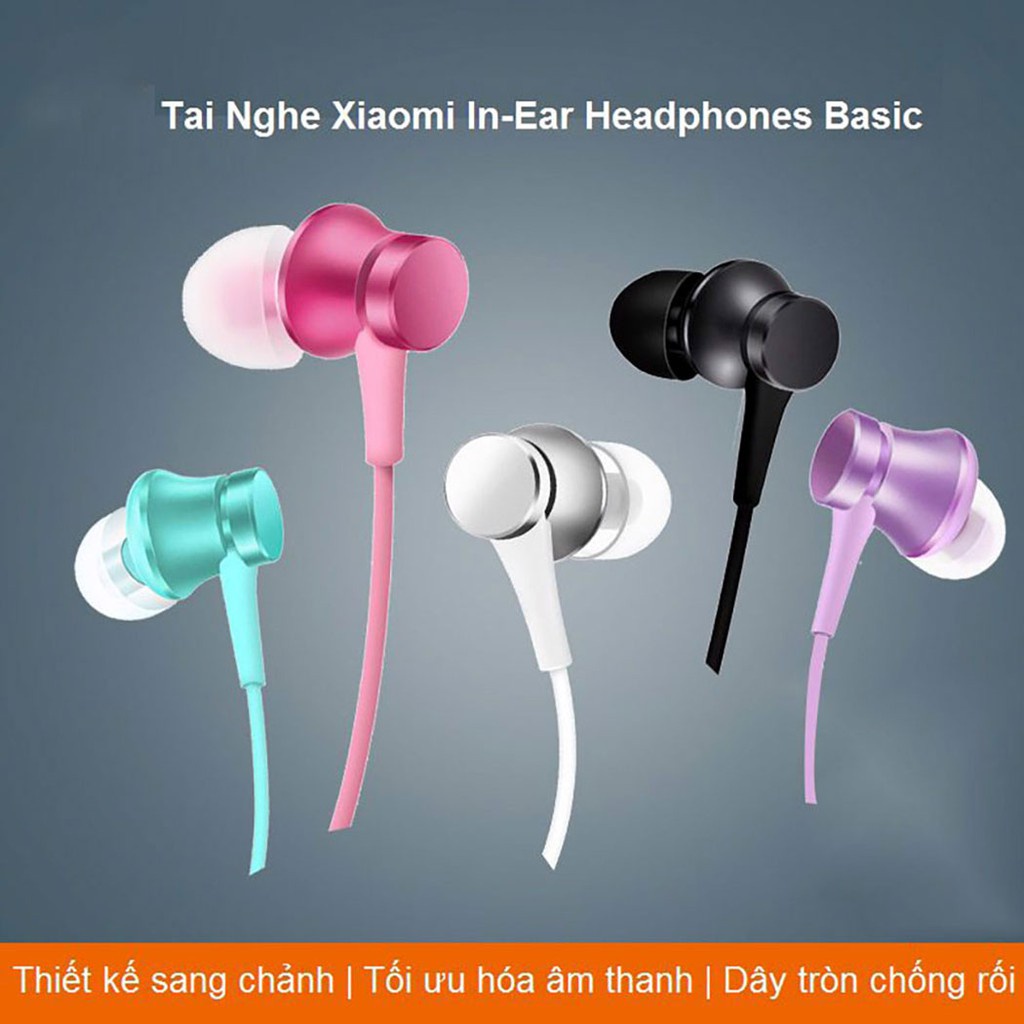 Tai Nghe Có Dây Xiaomi Piston Lite 2017 - Tai Nghe Gaming Xiaomi Vỏ Nhôm Nguyên Khối, Bass Mạnh, Chống Ồn-BH Tháng