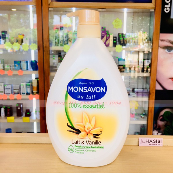 SỮA TẮM MONSAVON - Lait Essentiel Vanille 1000ml