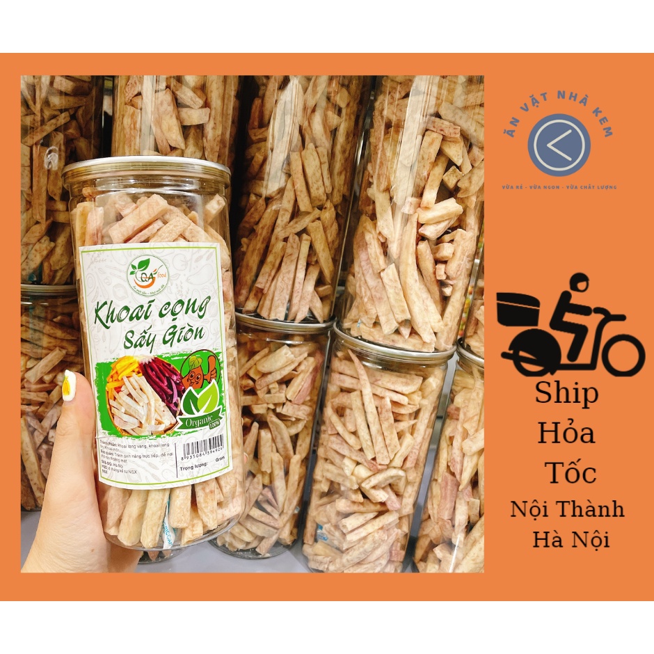 Khoai Môn Cọng Sấy Giòn Không Đường  Lon Pet 280gr  Giảm 10-50%