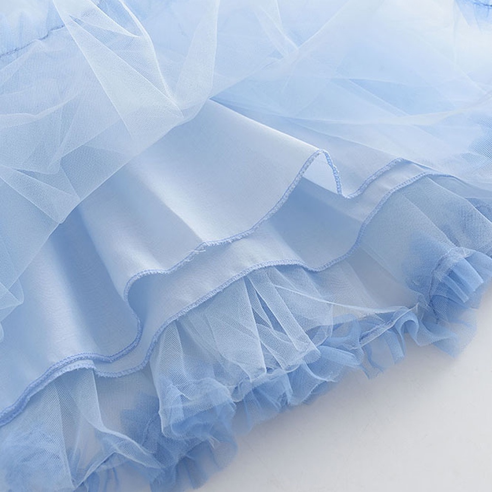 BEAR LEADER Đầm Công Chúa Aisha Tay Dài Phối Lưới Thời Trang Mùa Thu Hàn Quốc Mới Cho Bé Gái 2-6 Tuổi