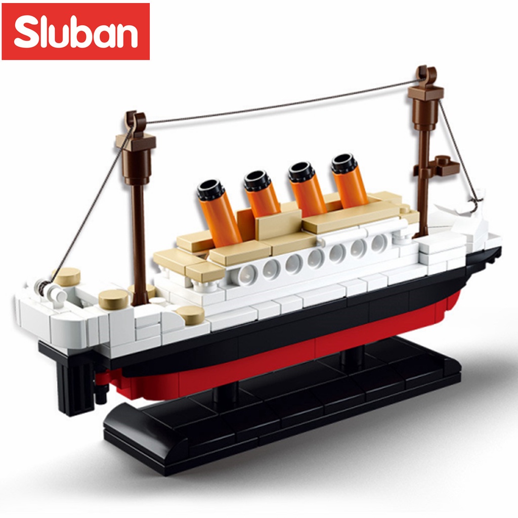 Bộ đồ chơi lắp ráp 194 miếng SLUBAN ghép về tàu Titanic vui nhộn cho bé
