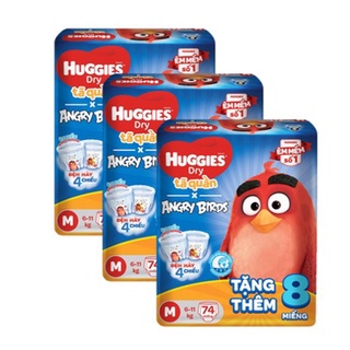 Combo 03 tã-bỉm quần Huggies size M74 - mới