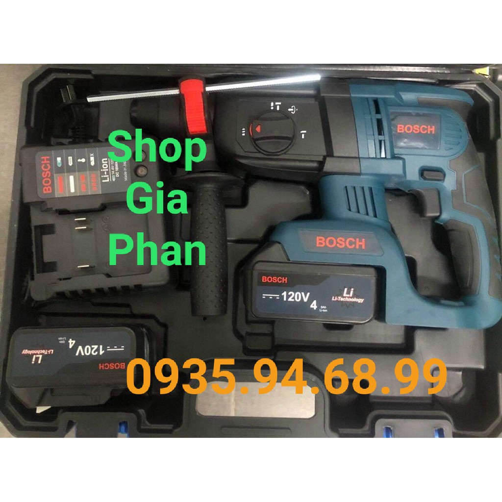 Khoan pin Bê Tông 3CN Không Chổi Than Bosch 120V