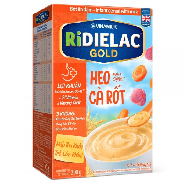 Bột Ridielac Gold heo cà rốt HG 200g