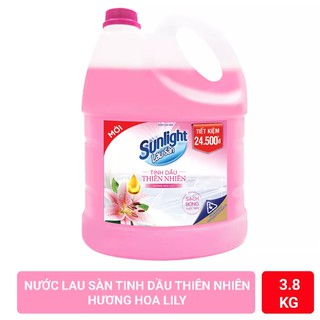 Nước Lau Sàn Sunlight Hương Hoa Hồng Và Lily can 3,8kg