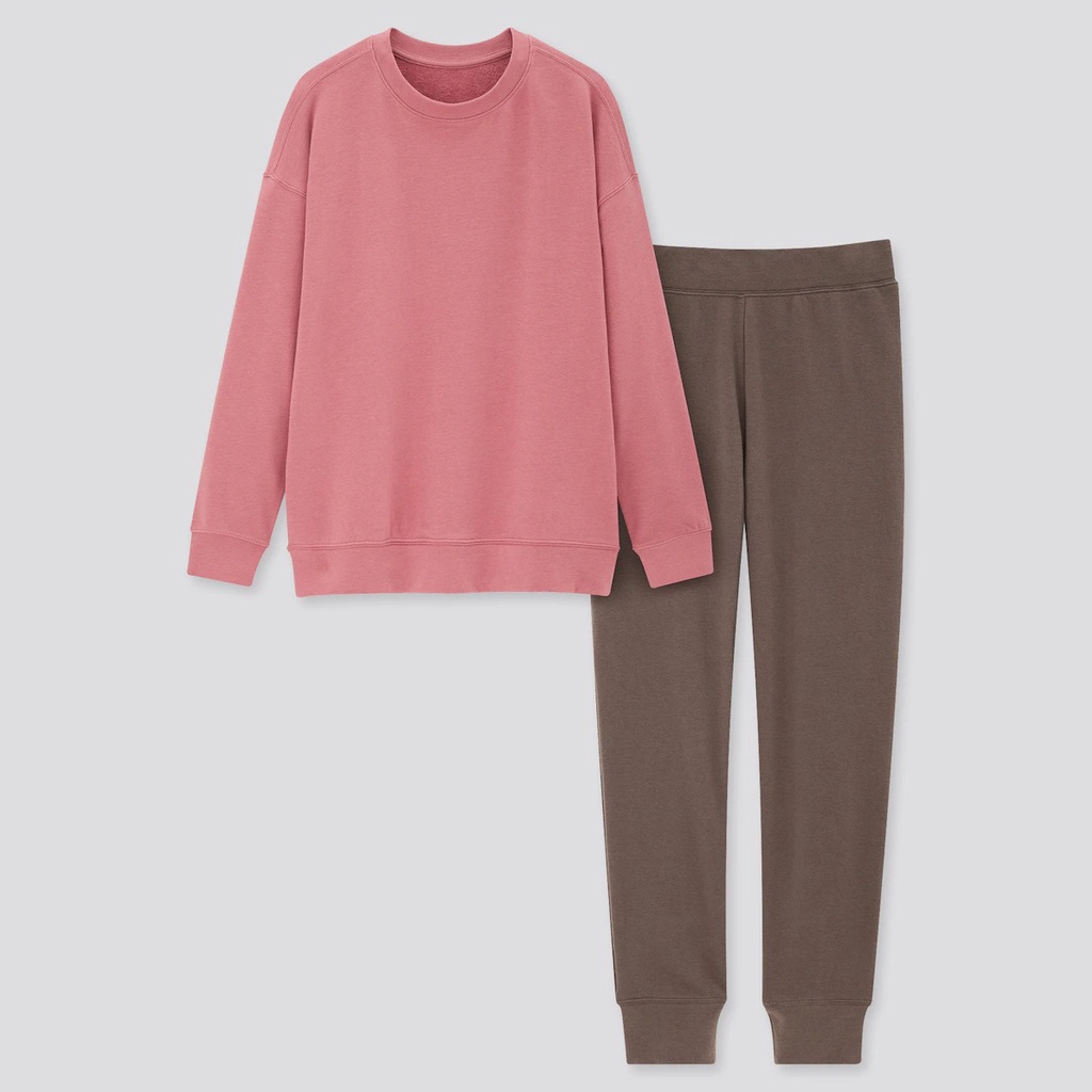 [Auth Uniqlo] Bộ Quần Áo Nỉ Trơn Siêu Co Dãn Nữ