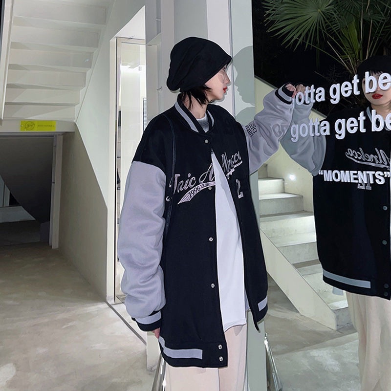 Áo khoác bomber varsity jacket nam nữ Faic Aneka phong cách bóng chày thêu số 12 mới 2020