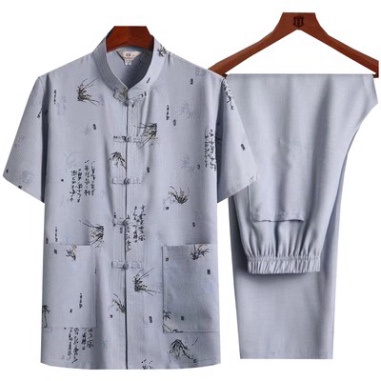 Bộ đồ cho người già, Bộ đồ cho bố cho ông ( cổ tàu, ngắn 2)