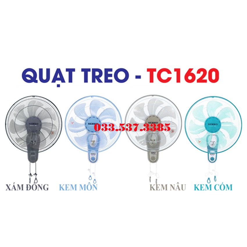 Quạt điện treo tường, quạt điện cơ treo tường SENKO 1620 (7 cánh)