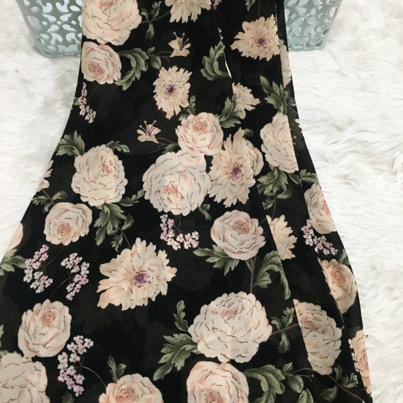 Vải Voan In Hoa May Váy DIY