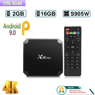 Android TV Box X96 Mini Hệ Điều Hành Android 9.0 - Ram 2GB- Rom 16Gb