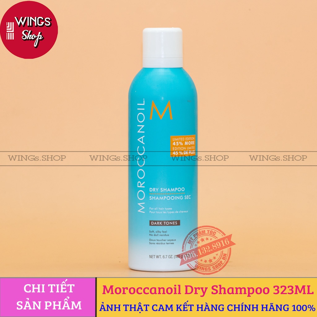 Dầu Gội Khô Moroccanoil Dry Shampoo Dark Tones  Dầu gội khô cho tóc tối màu  | Wings Shop