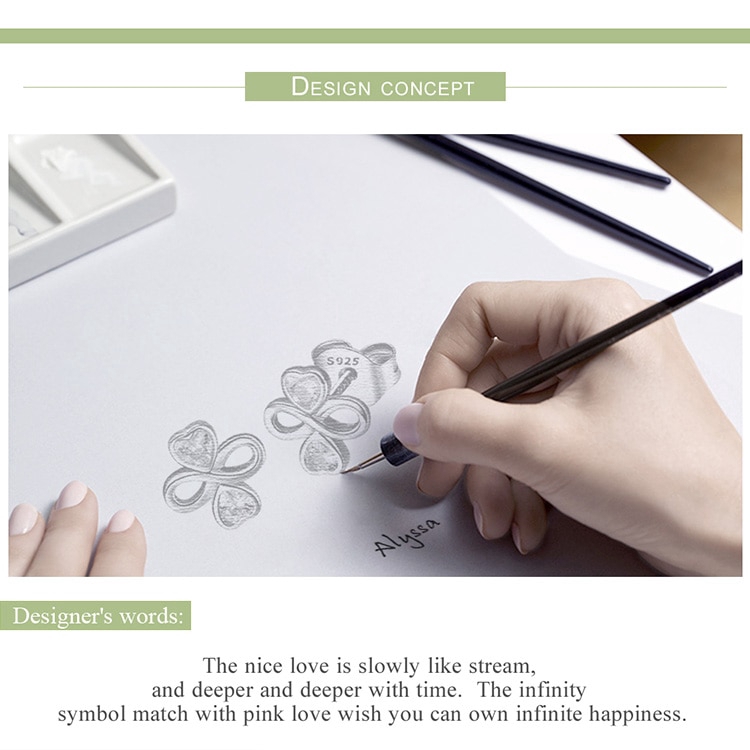 Khuyên tai Bamoer bằng bạc 925 đính kim cương nhân tạo thời trang cho nữ