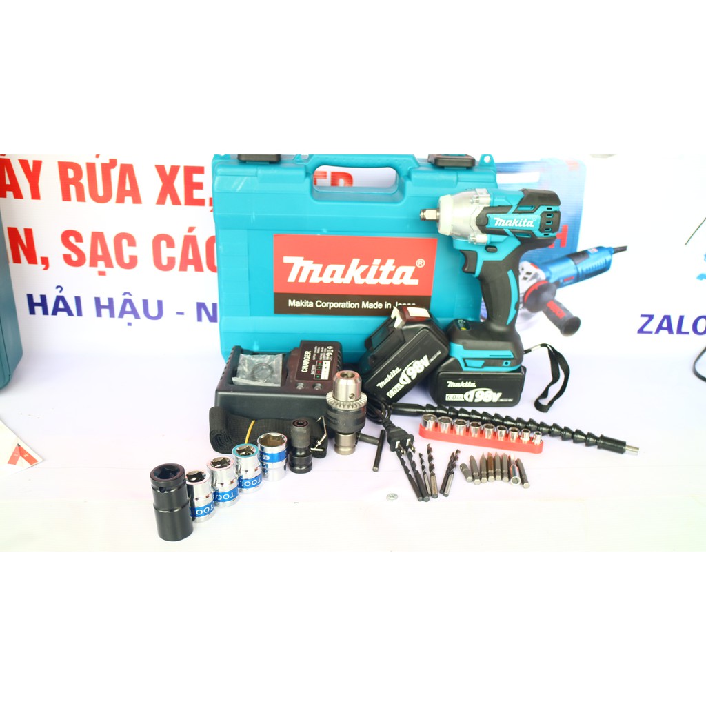 Máy Siết Bulong 118V Kèm Đầu Chuyển Vít Và Chuyển Khoan