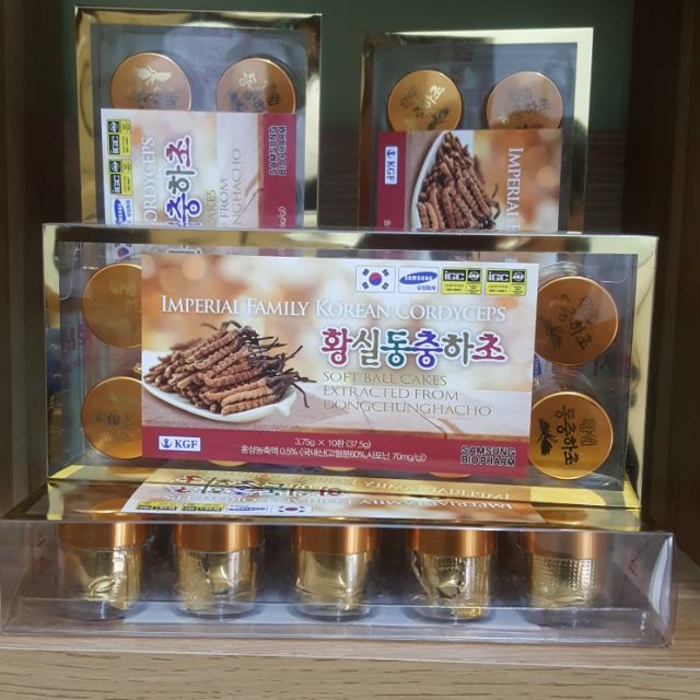 Viên đông trùng hạ thảo Samsung thượng hạng hộp 10 viên