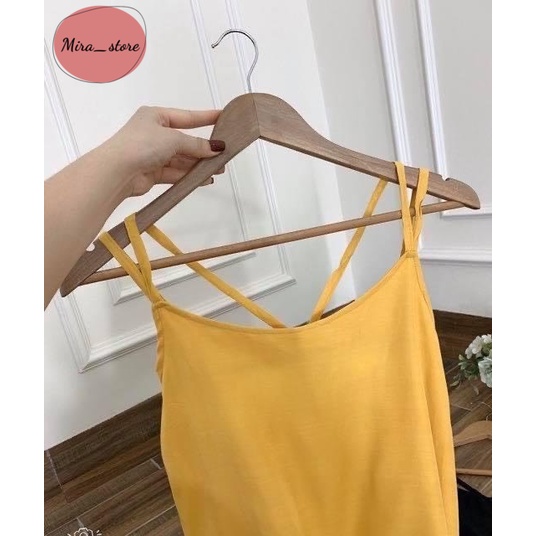 Váy Bầu[FREESHIP]Đầm Bầu Dáng Suông Hai Dây HaI Màu