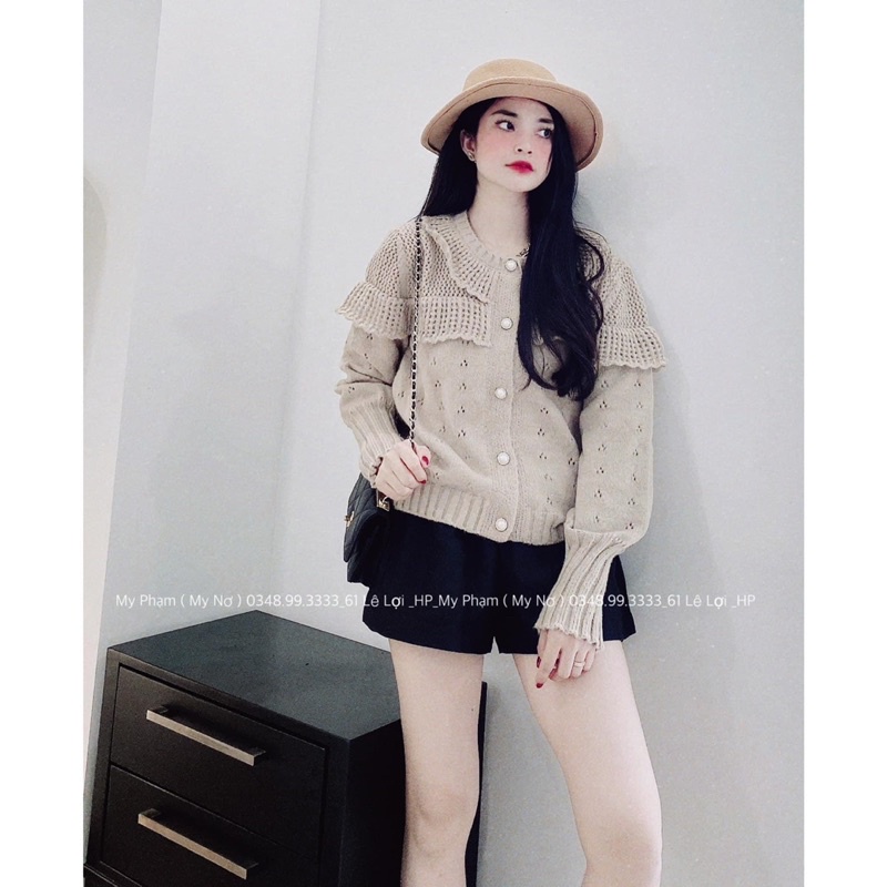 BÁN SỈ ÁO LEN BÈO VIỀN CÚC NGỌC MÀU BE - XANH CHO NỮ | BigBuy360 - bigbuy360.vn