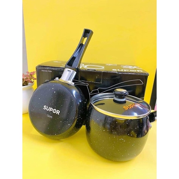 Bộ nồi chảo sữa Supor Bobo(đẹp,sang,xịn)