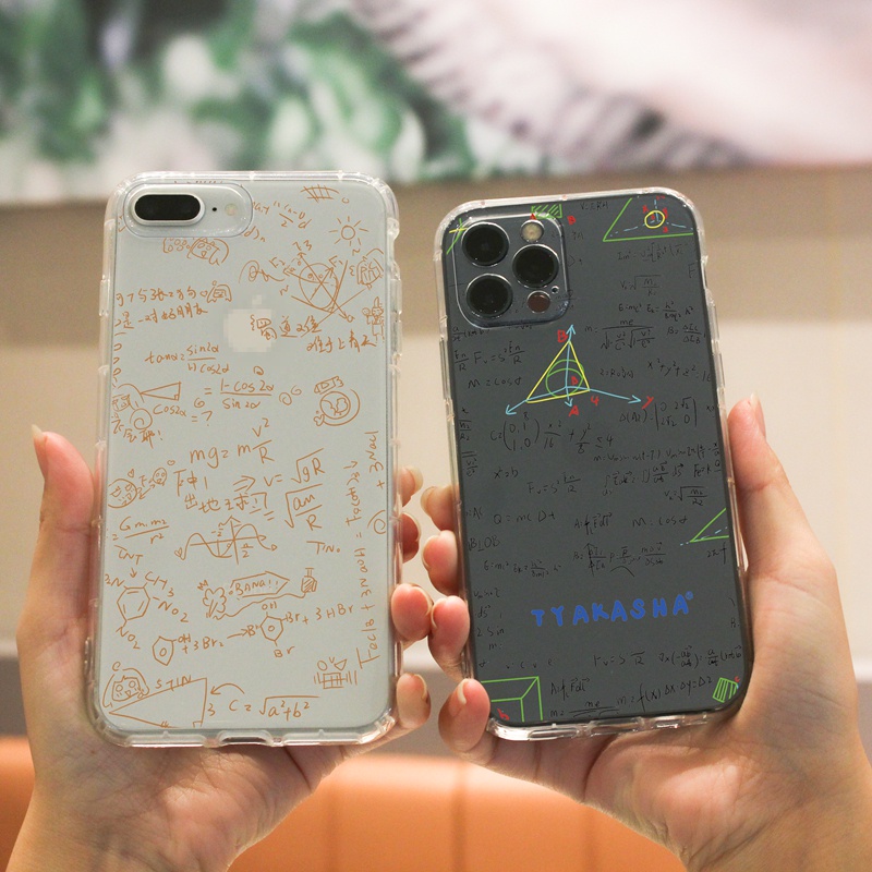 Ốp lưng iphone Ốp điện thoại Suntaiho TPU trong suốt in công thức toán học cho IPhone 13 12 11 Pro Max X Xs Max XR 8 7 6 6S Plus