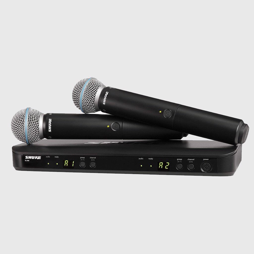 Bộ thu và phát kèm micro không dây Shure BLX288A/PG58 - Micro không dây cầm tay