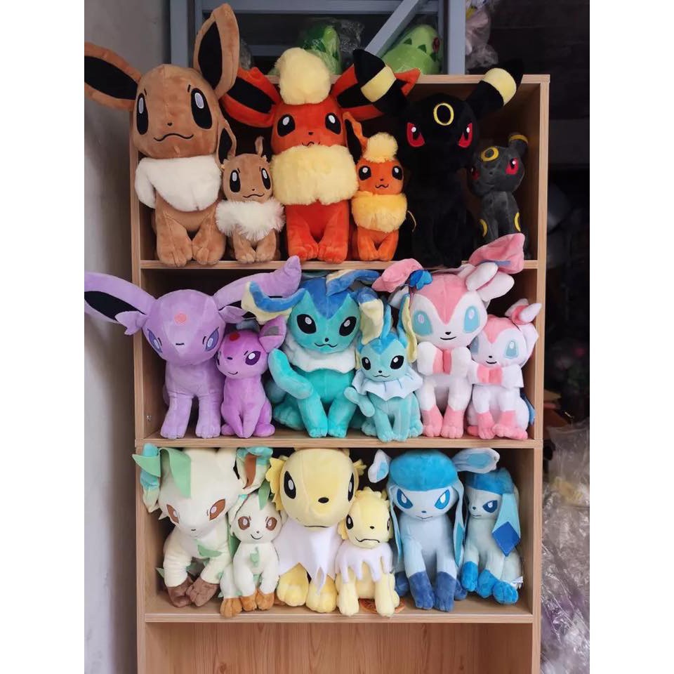 Thú bông pokemon Eevee 9 hệ tiến hóa size 20cm và 35cm new