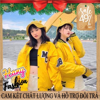 [ DEAL HOT ] Áo khoác dù bomber 2 lớp bóng chày MARCUS 18 màu vàng cực hot cho nam nữ couple - Hany shop