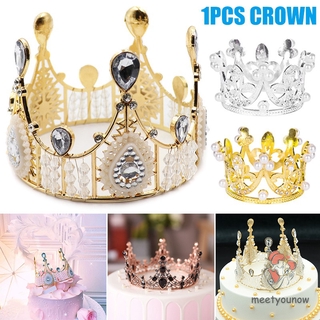 Phụ Kiện Trang Trí Bánh Kem Hình Vương Miện Pha Lê Cho Tiệc Sinh Nhật Bé