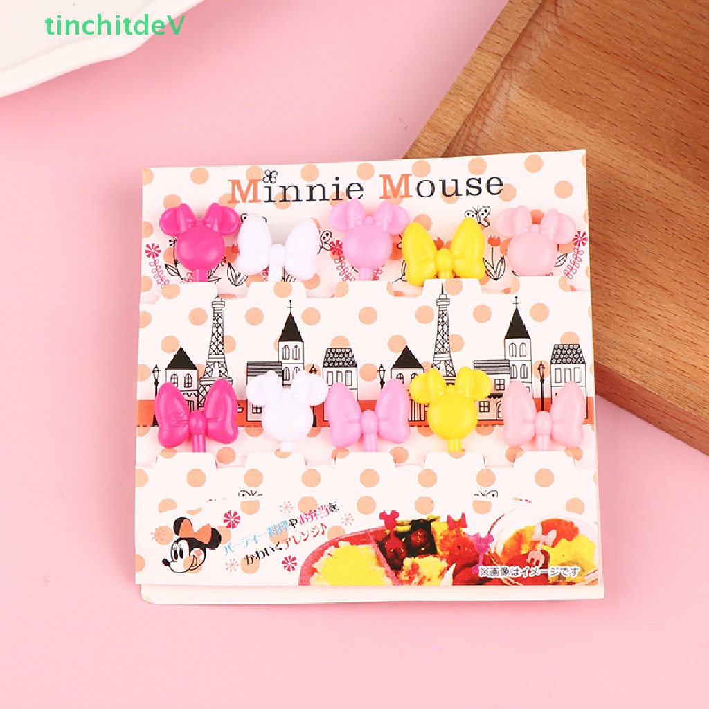 Bộ 10 Nĩa Ăn Trái Cây Tráng Miệng Bằng Thiếc Tái Sử Dụng Được Cho Trẻ Em