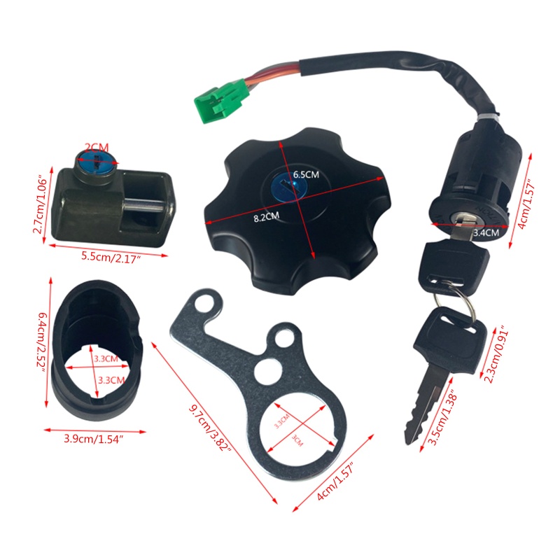 Bộ Ổ Khóa 5 Dây Đánh Lửa Kèm 2 Chìa Khóa Cho Xe Mô Tô