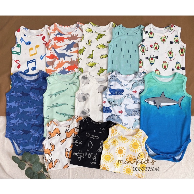 Bodysuit sát nách bé trai ( bảng màu 1)