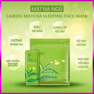 Mặt Nạ Trà Xanh Laikou Matcha ( Bịch lớn 15 gói nhỏ ) TOKAMIN
