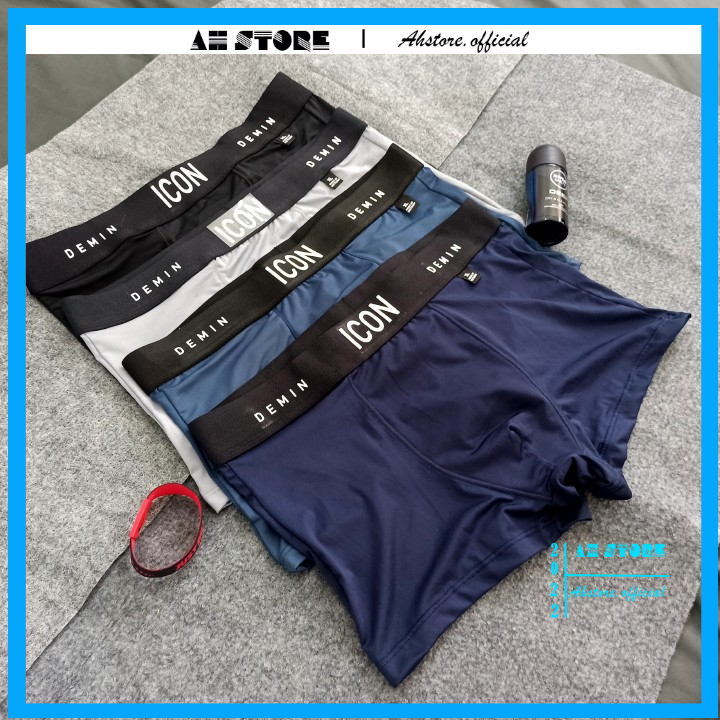 Quần Lót Nam Boxer ICON DEMIN Cotton - Sịp Đùi Nam Cotton Mềm Mịn Co Giãn 4 Chiều - AhStore