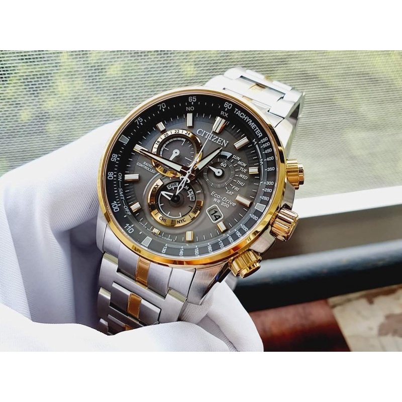 ĐỒNG HỒ NAM CHÍNH HÃNG CITIZEN AT4124-51H Eco drive Perpetual Chronograph