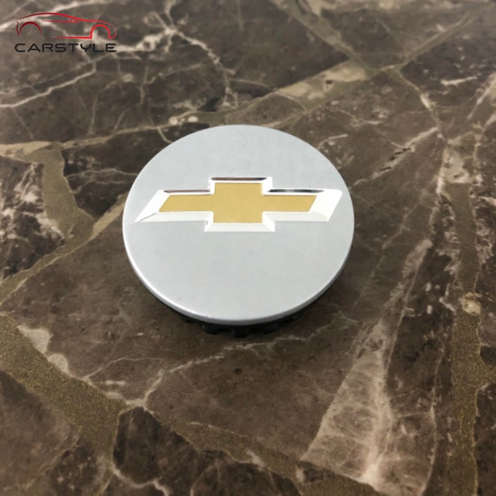 Logo chụp mâm, ốp lazang bánh xe ô tô Chevrolet: Đường kính 59mm SPARK AVEO, DAEWOO GENTRA- CHíNH HÃNG