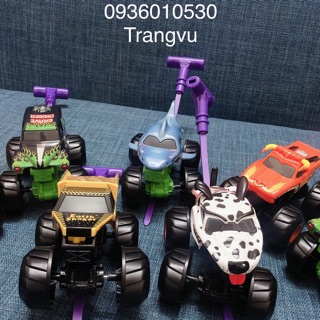 Xe monster jam chạy đà -rút dây cót- nhào lộn inbox chọn mẫu