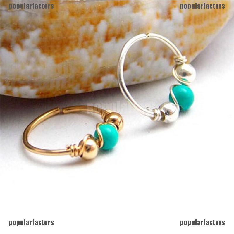 Khuyên Mũi Thép Không Gỉ Đính Ngọc Trai Cá Tính