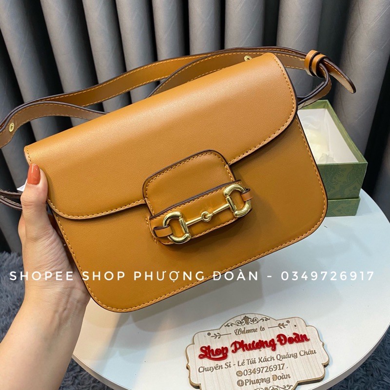 Túi Hà hồ size 25 da trơn cúc bấm kèm hộp ảnh thật