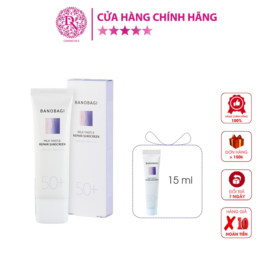 Kem Chống Nắng Banobagi Milk Thistle Repair Sunscreen 50ml (mua 1 tuýp 50ml tặng 1tuýp 15ml)