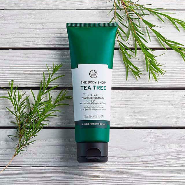 Sữa Rửa Mặt Đa Năng The Body Shop Tea Tree 3-In-1 Wash Scrub Mask 125ml