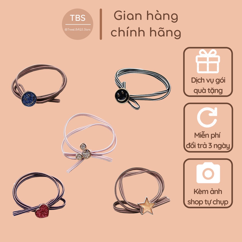 Dây buộc tóc bling bling co giãn phong cách Hàn Quốc