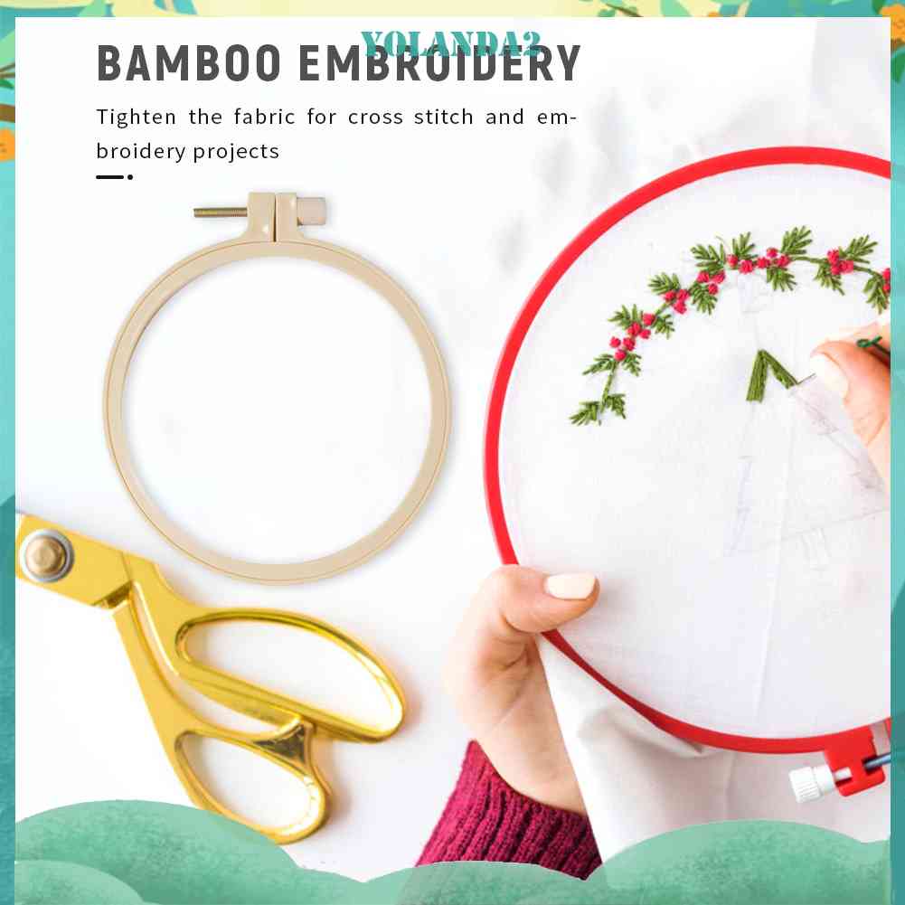 Khung Thêu Hình Tròn Bằng Nhựa 12.5cm DIY