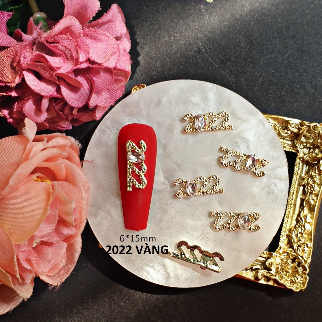 Charm Tết 2022 Đính Móng | Đồng Tiền | | Cục Vàng Thỏi | Mèo Thần Tài 5B