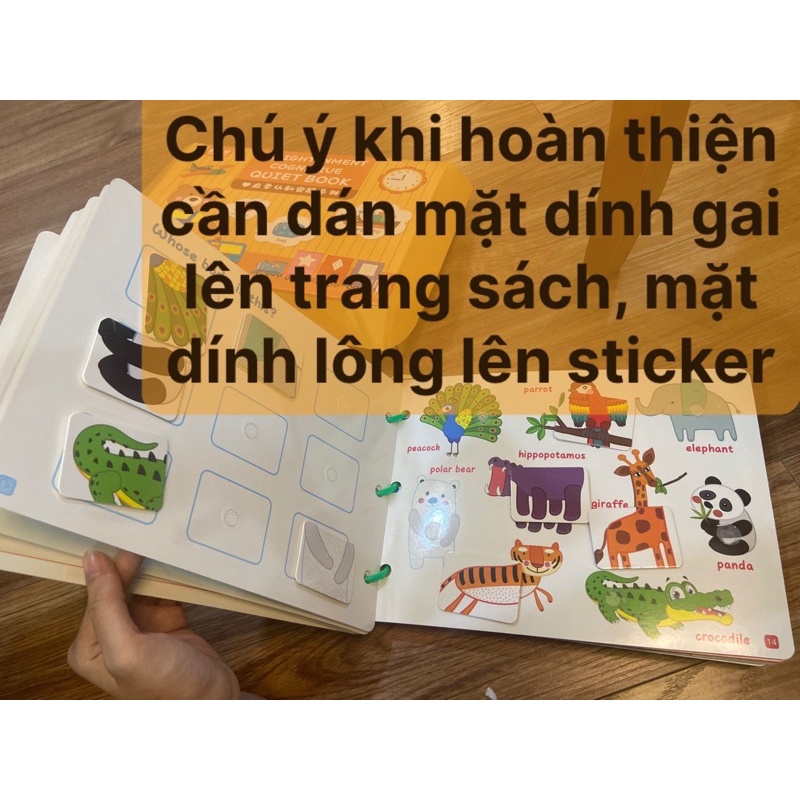 Học liệu bóc dán montessori 17 chủ đề giáo dục sớm thông minh cho bé, bảng bận rộn quiet book, busy board