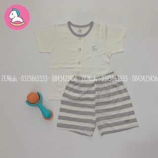 Bộ cộc NOUS doux quần kẻ ghi-vàng🔥 FREEHIP🔥 Set đồ bé trai_ Set đồ bé gái_Quần áo trẻ em Nous